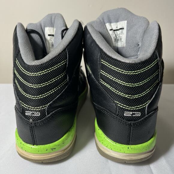 2013 Nike Air Jordan SC-1 Black/Neon Green Youth Shoes Size 3Y - Picture 4 of 8